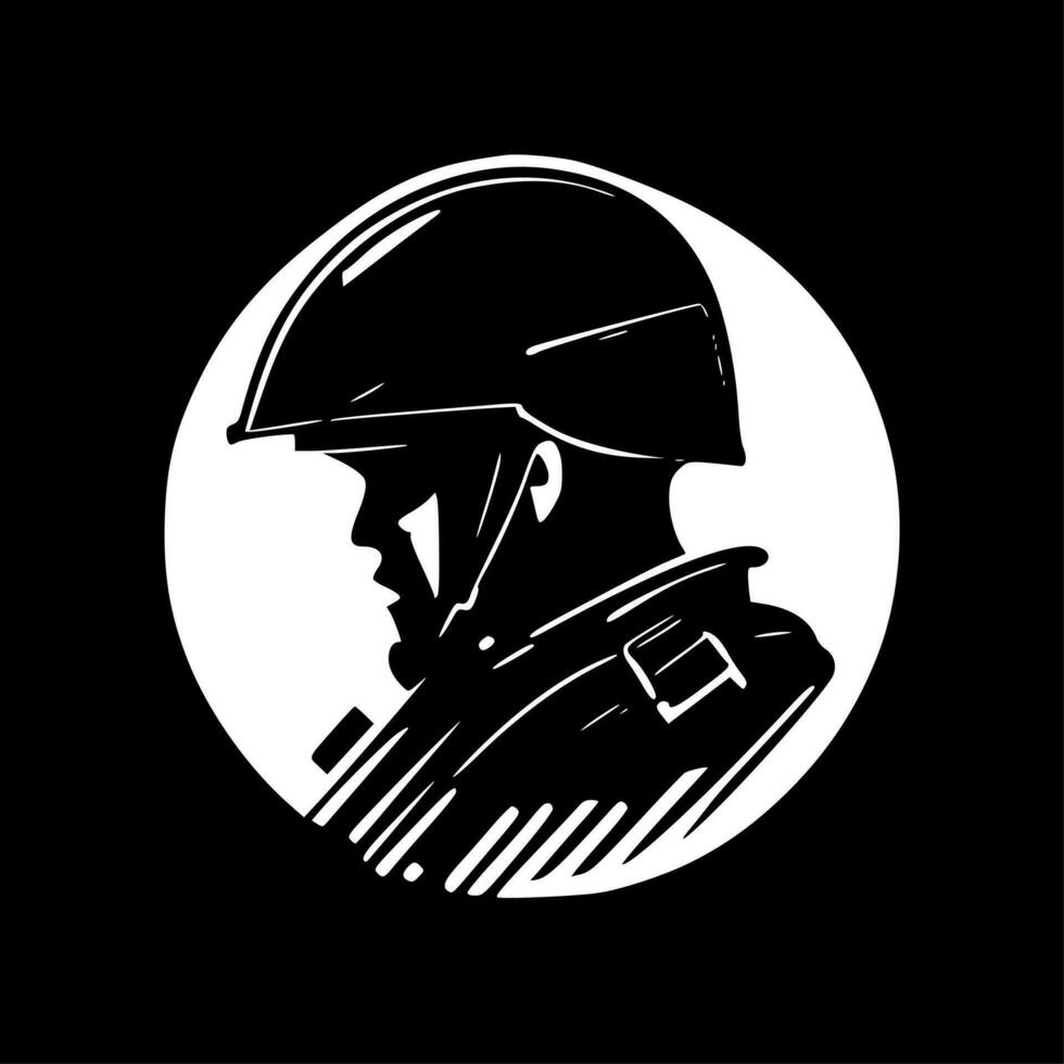 militare, minimalista e semplice silhouette - vettore illustrazione