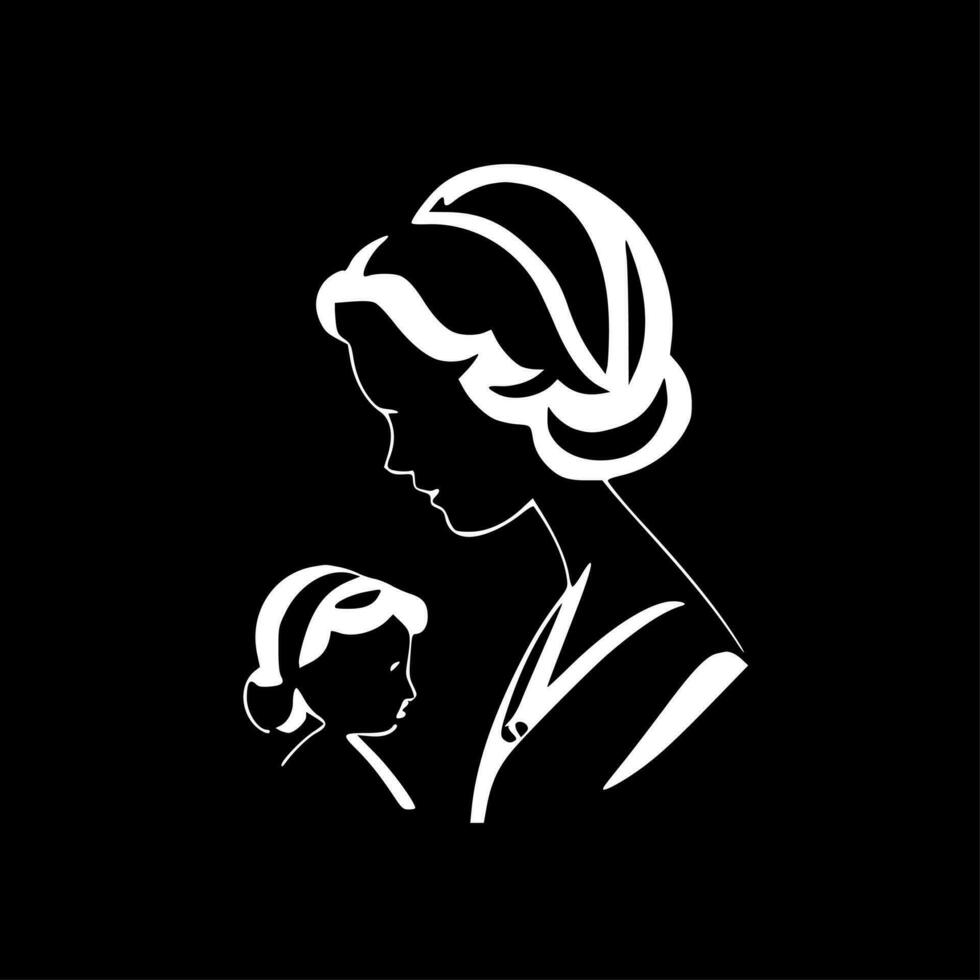 madre, minimalista e semplice silhouette - vettore illustrazione