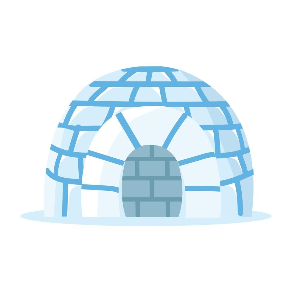 vettore di ghiaccio igloo ghiacciaia