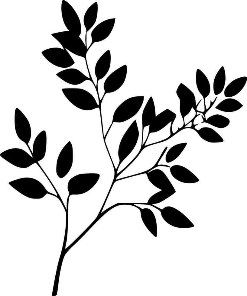 ramo, nero e bianca vettore illustrazione