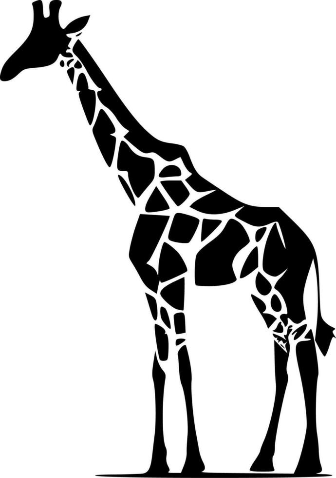 giraffa - minimalista e piatto logo - vettore illustrazione