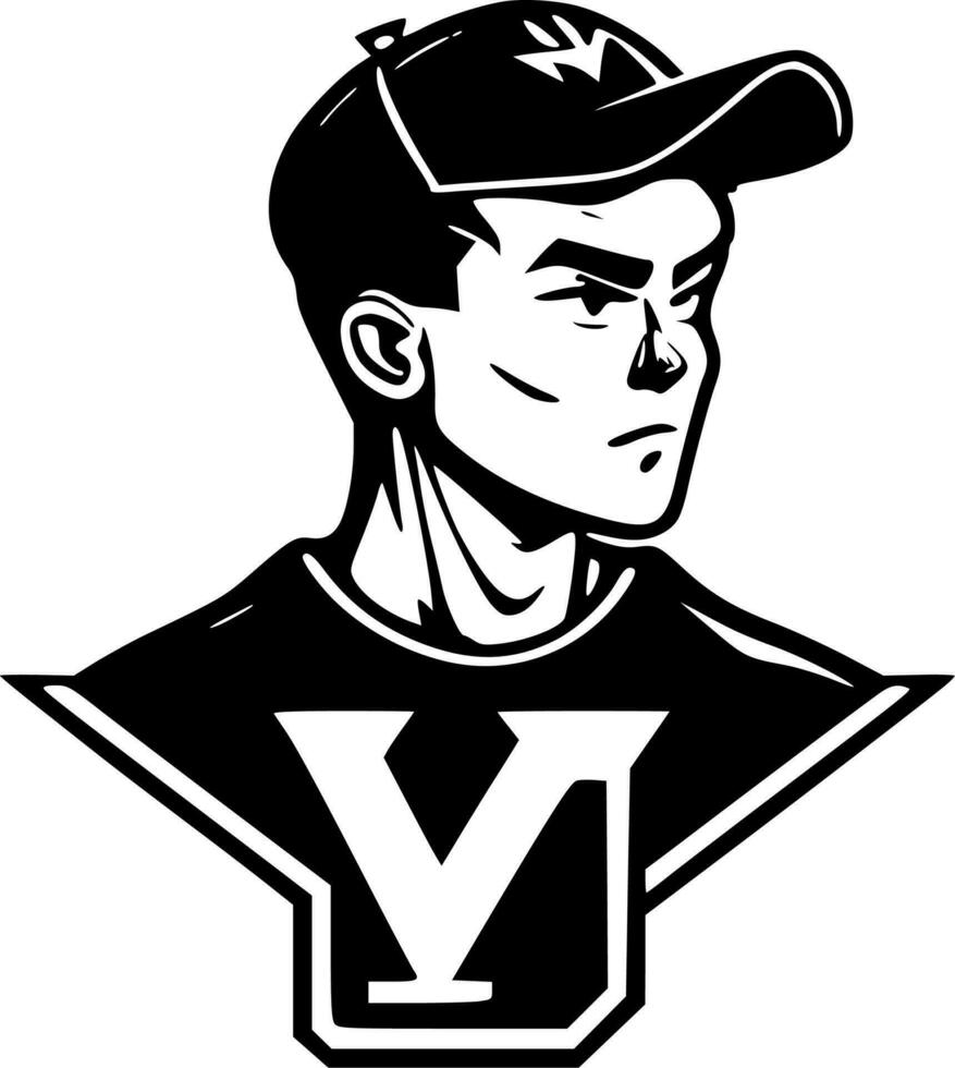 varsity - minimalista e piatto logo - vettore illustrazione