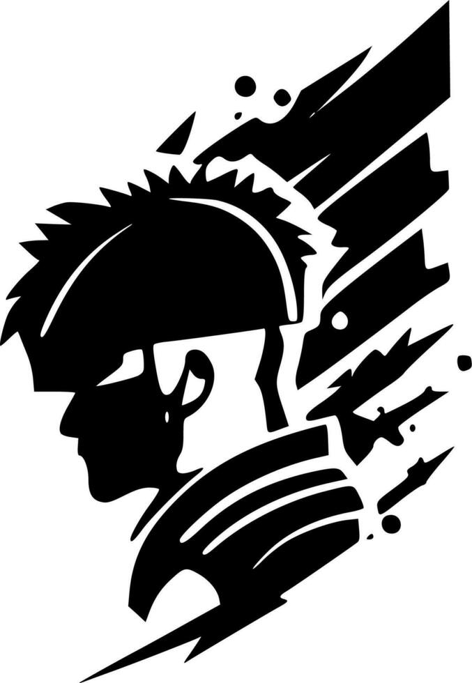 militare - nero e bianca isolato icona - vettore illustrazione
