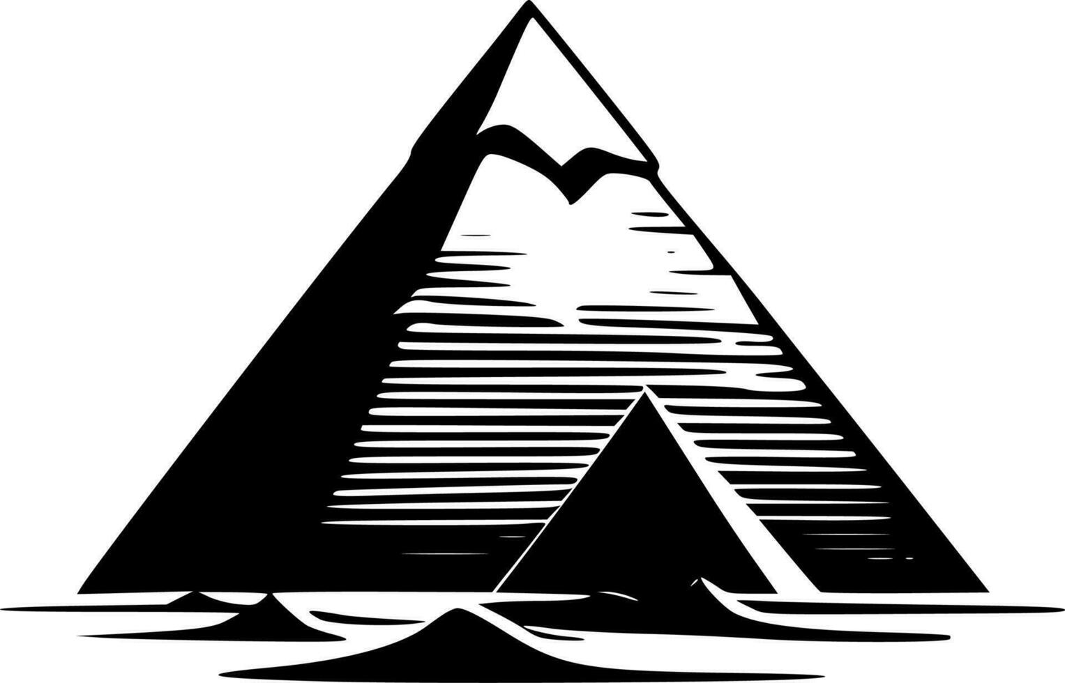piramidi - minimalista e piatto logo - vettore illustrazione