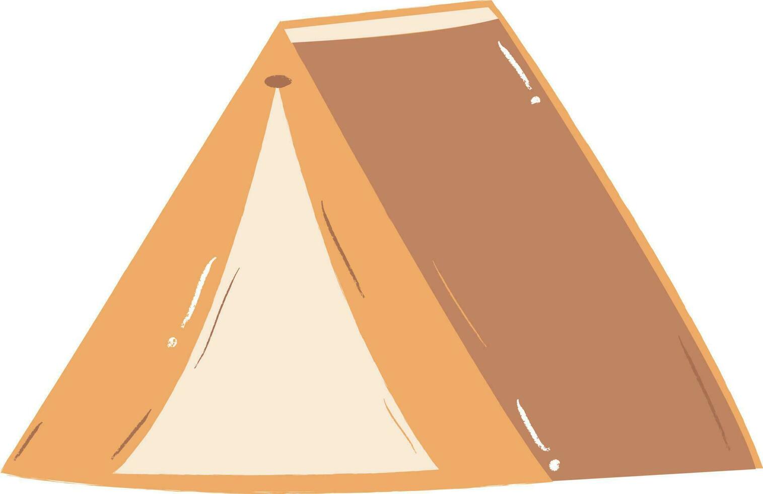 carino terra tono campeggio tenda disegno vettore