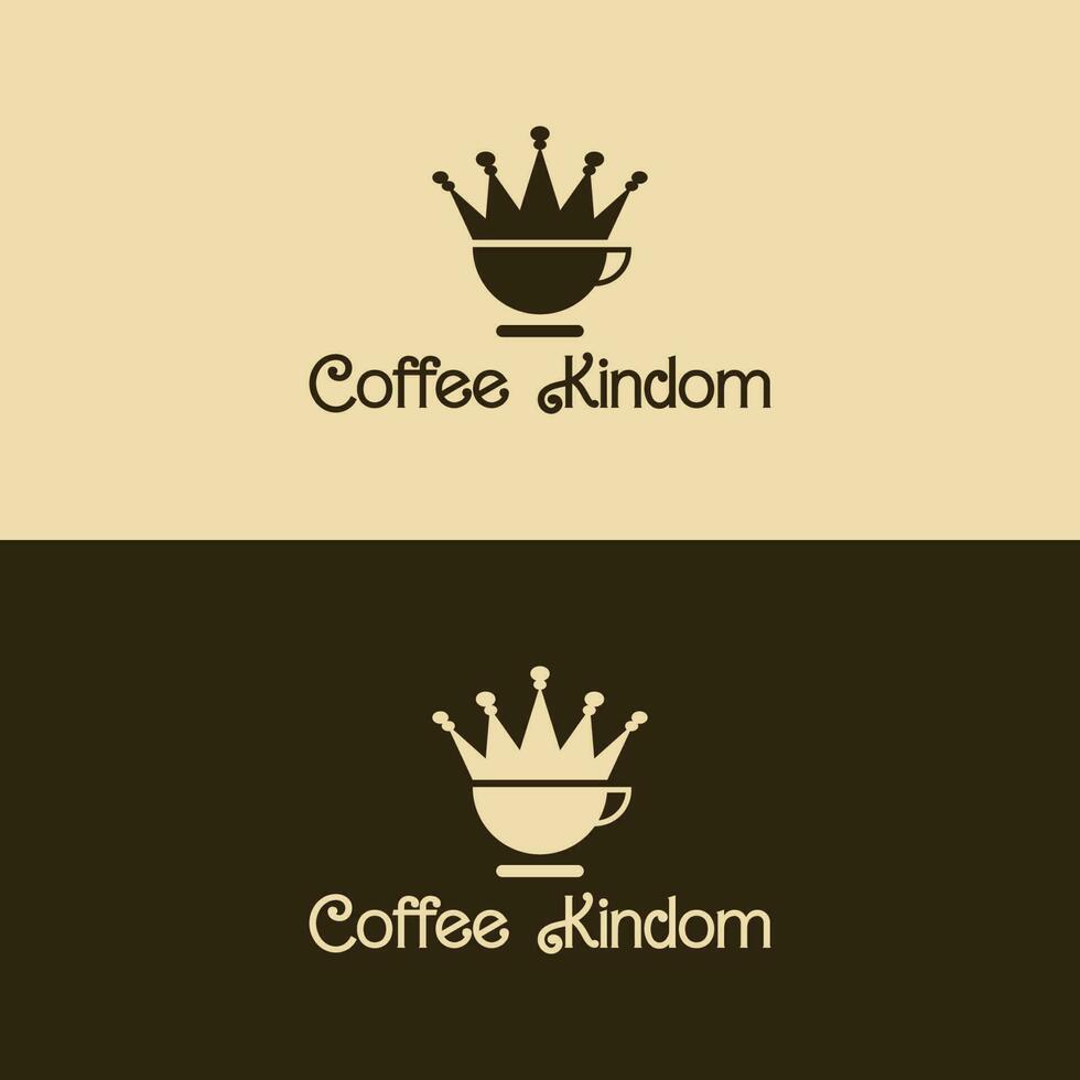 caffè regno minimalista logo design vettore