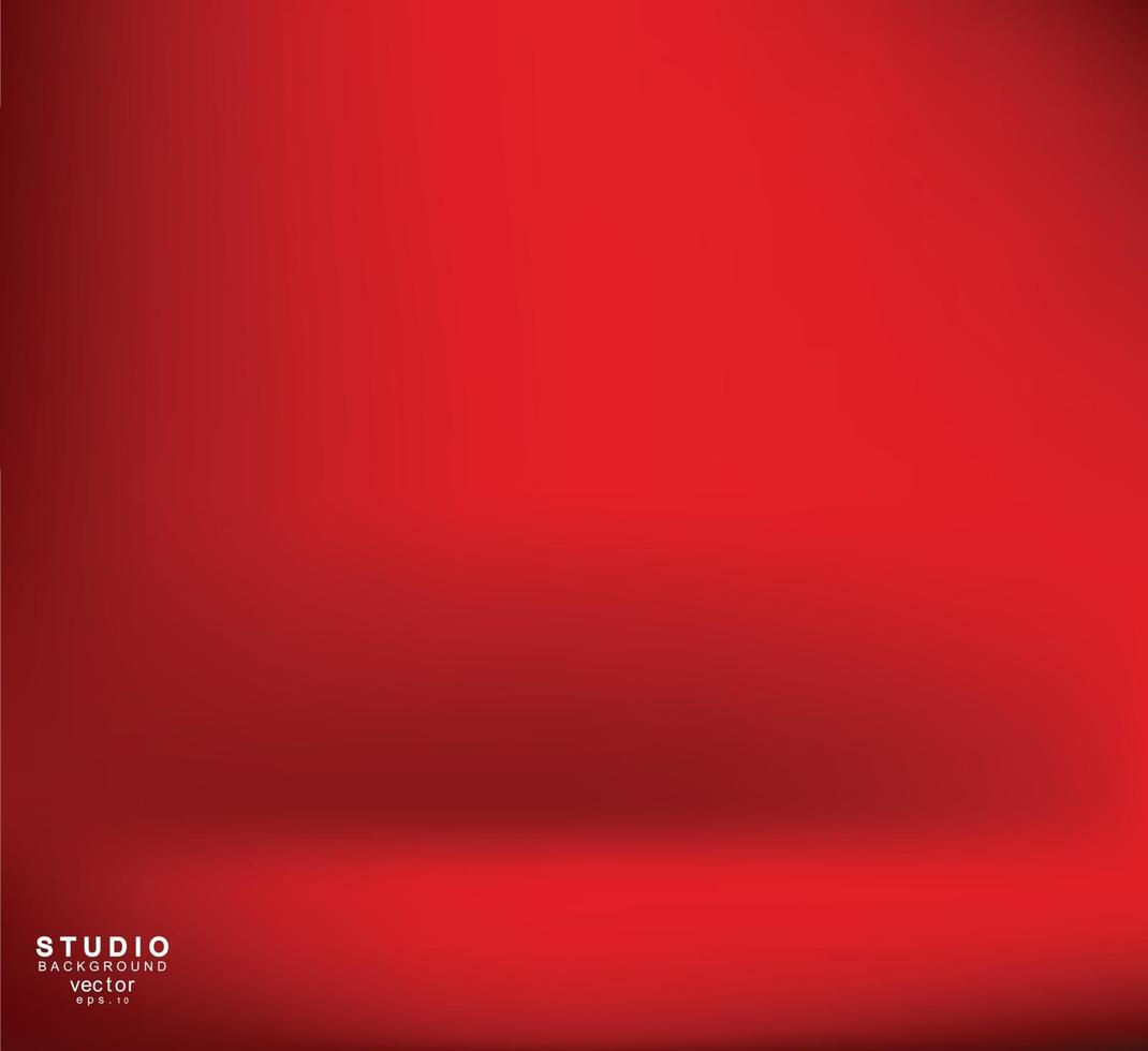 sfondo della stanza dello studio dei prodotti del display a colori rosso vuoto vettore