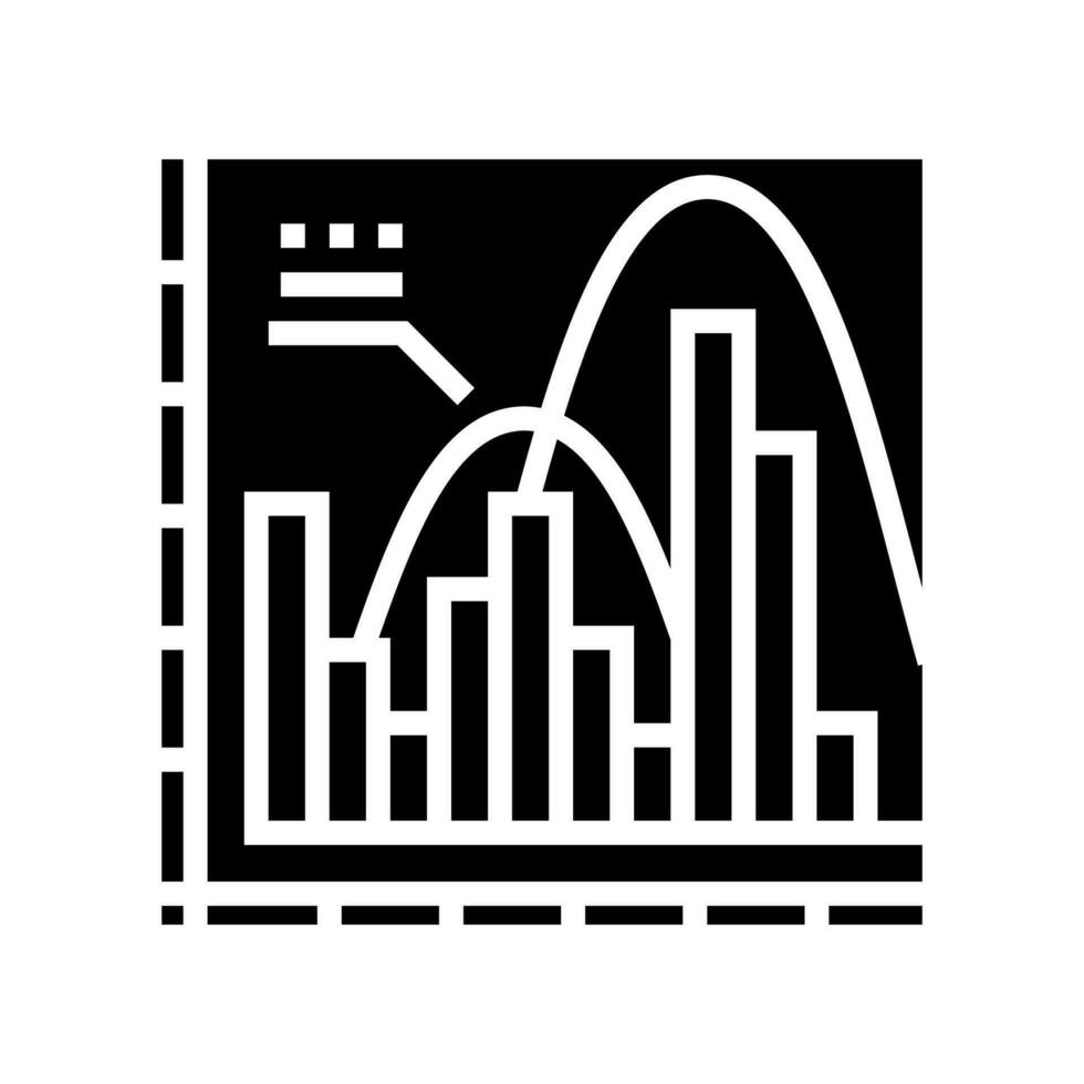 statistica matematica scienza formazione scolastica glifo icona vettore illustrazione