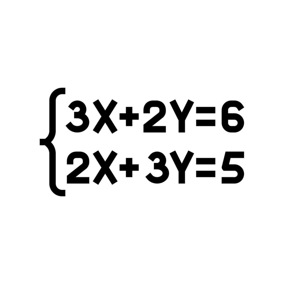 equazione matematica scienza formazione scolastica linea icona vettore illustrazione