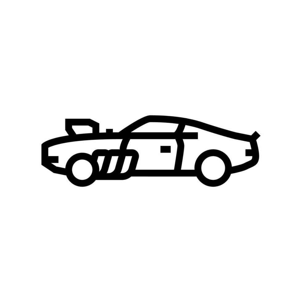 scarico tubo da corsa veicolo linea icona vettore illustrazione