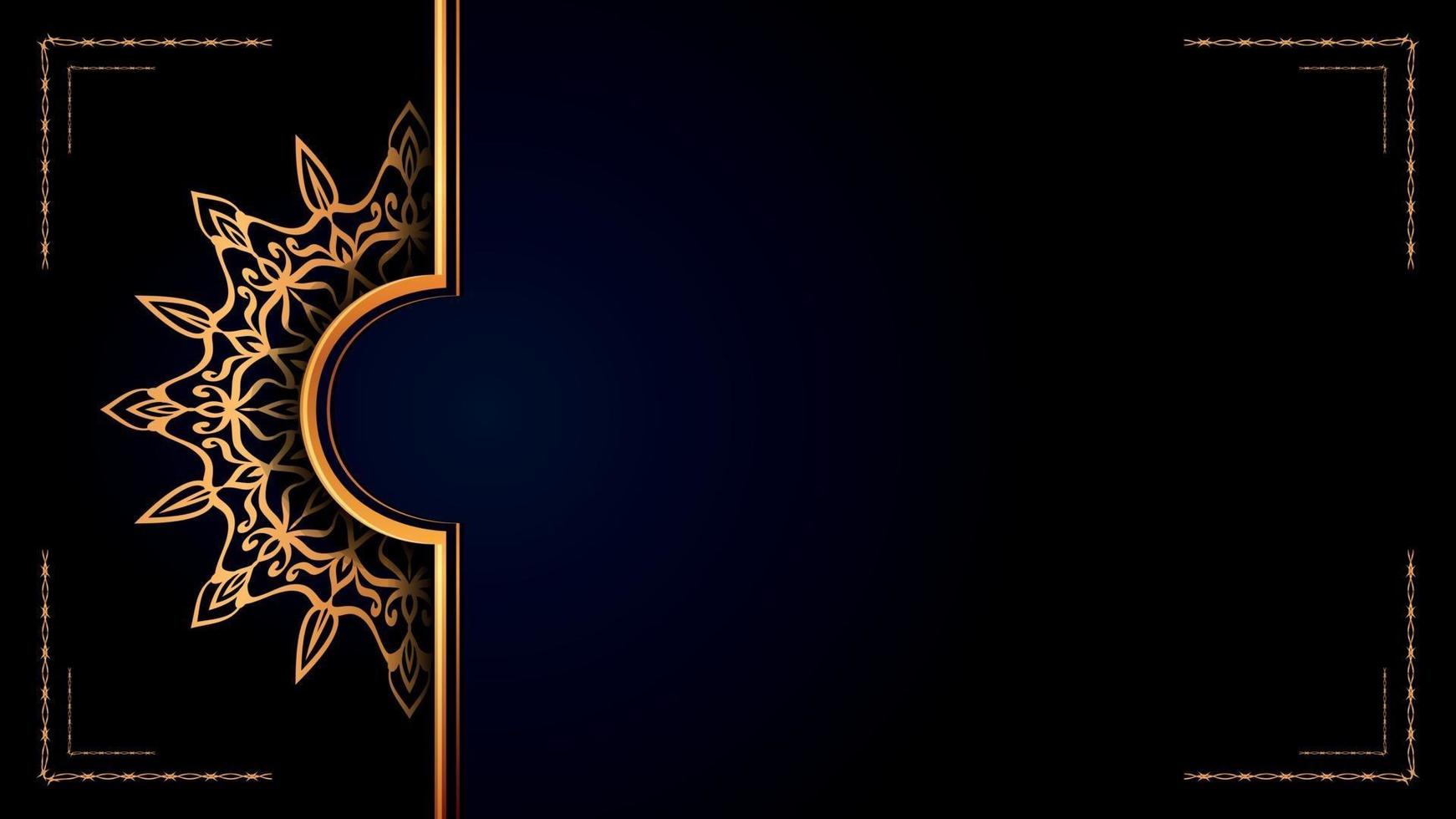 lusso ornamentale mandala logo sfondo stile arabesco vettore