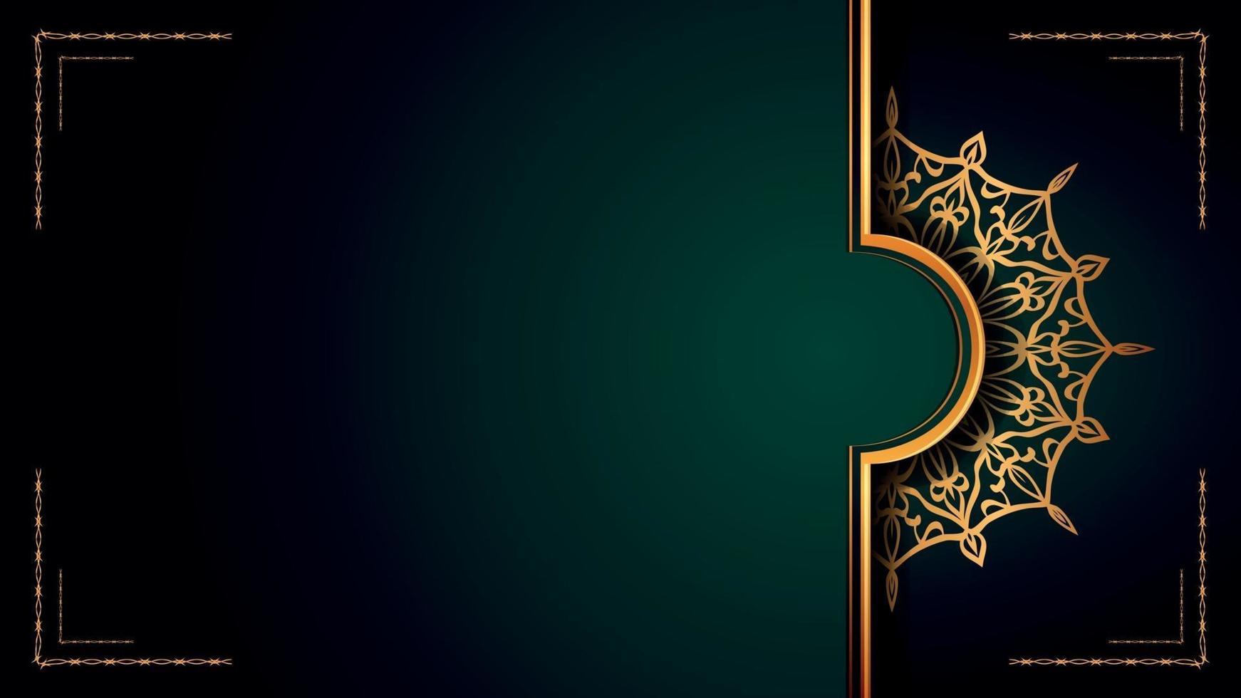 lusso ornamentale mandala logo sfondo stile arabesco vettore