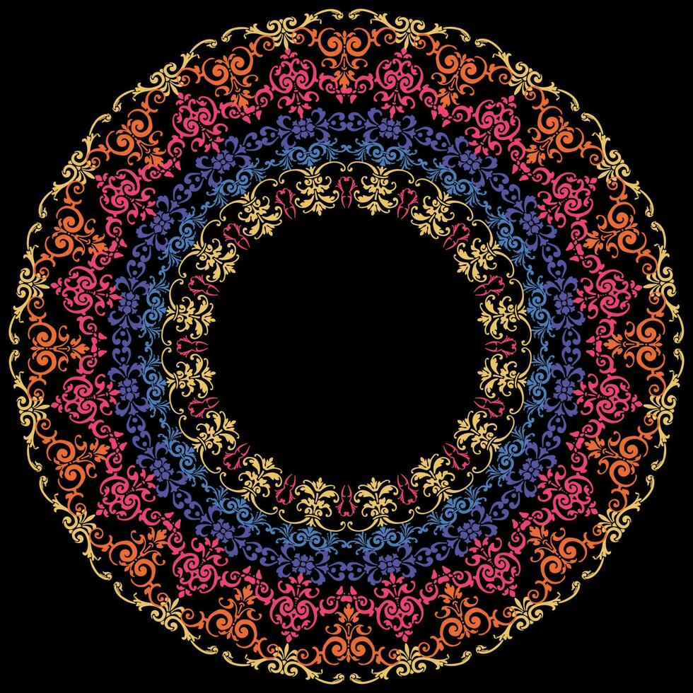 colorato floreale mandala vettore