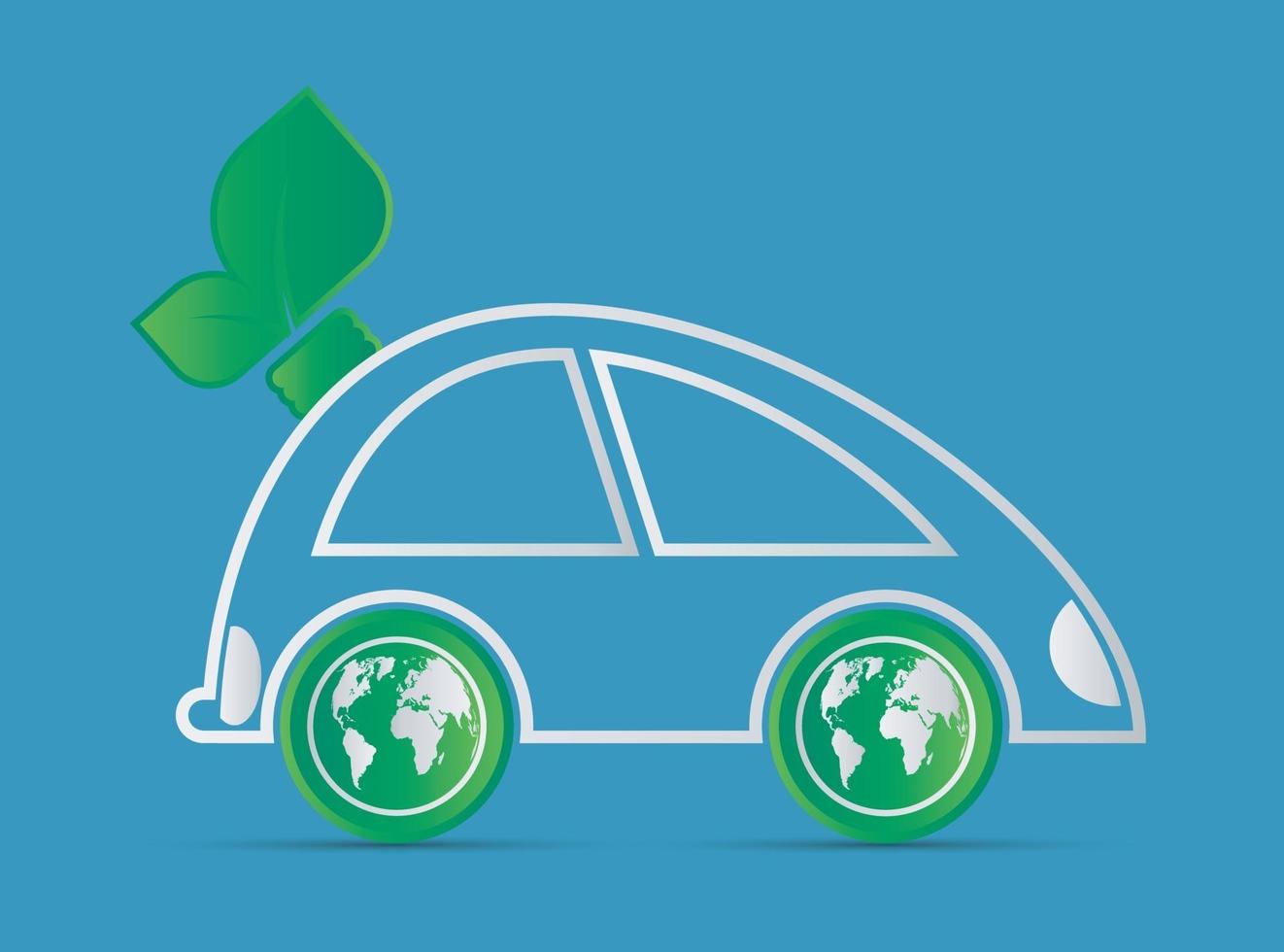 concetto di auto verde ecologico vettore