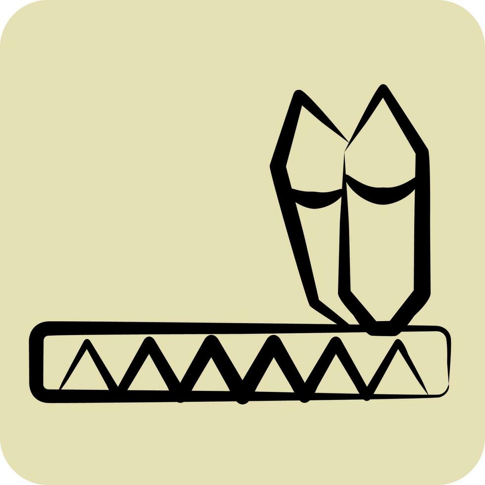 icona nativo americano. relazionato per americano indigeno simbolo. mano disegnato stile. semplice design modificabile vettore