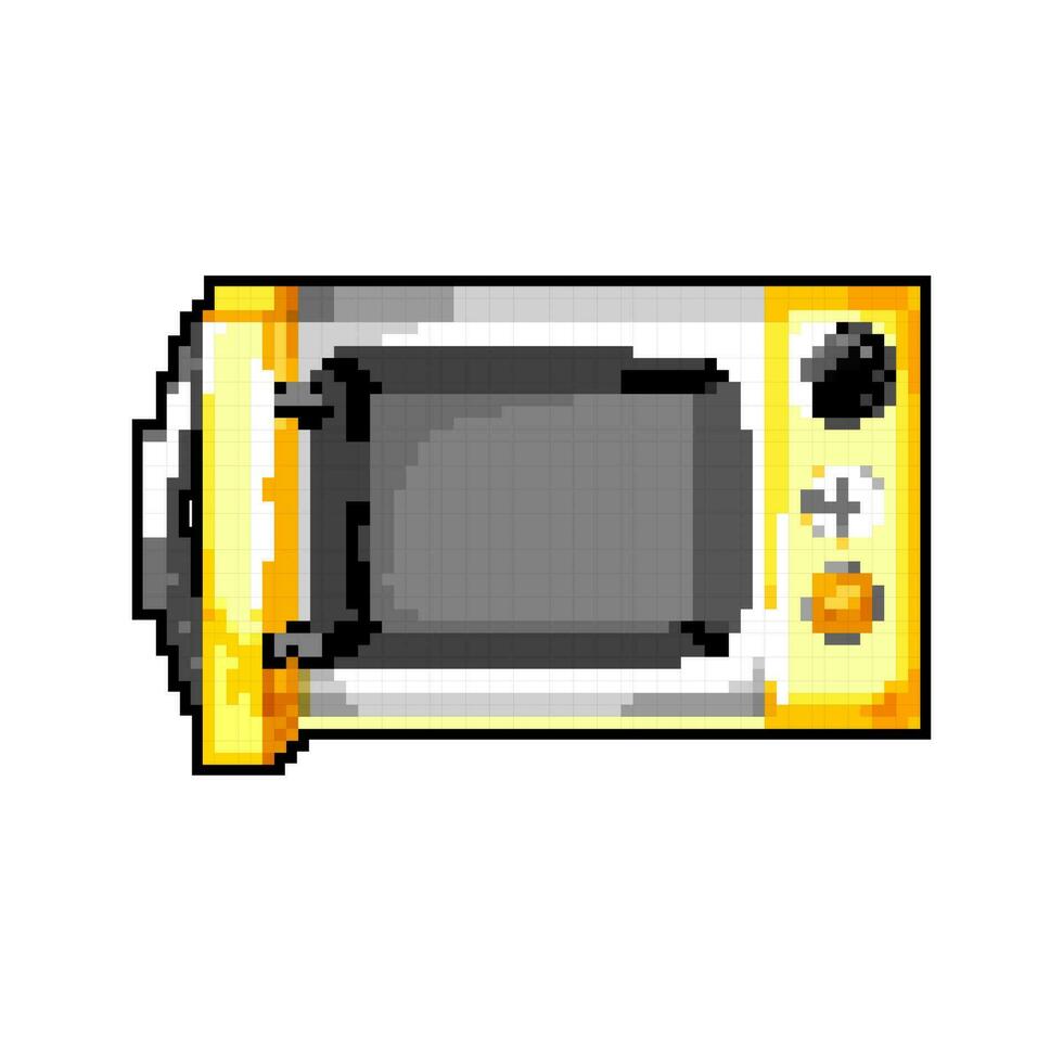 cucinando microonde forno gioco pixel arte vettore illustrazione