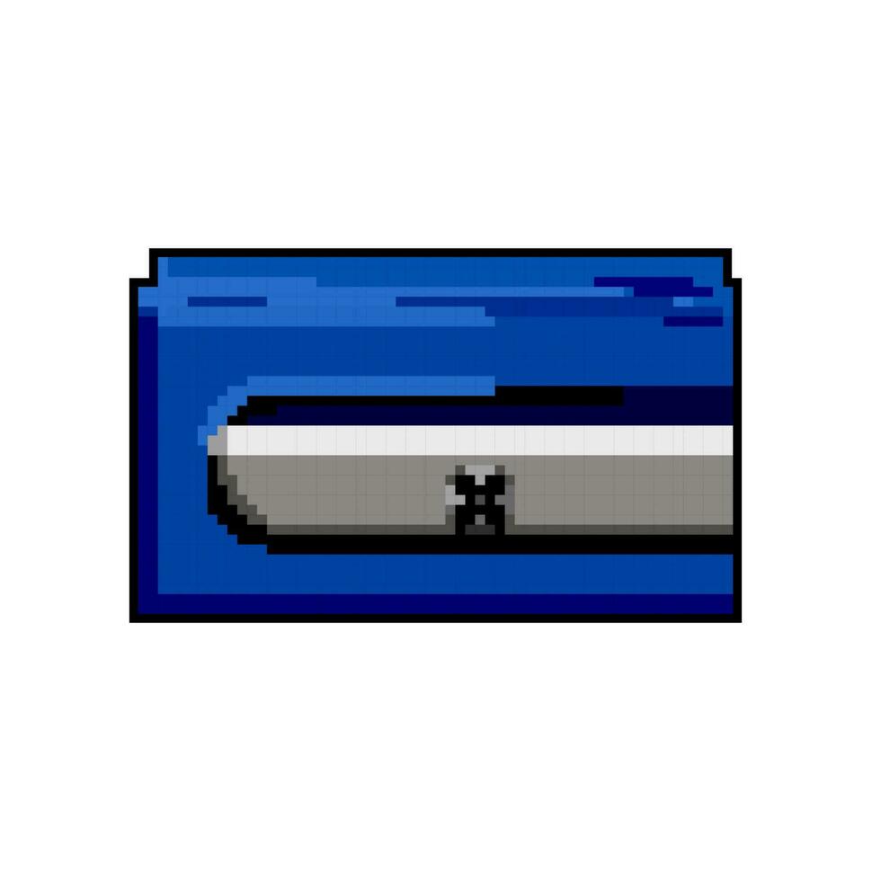 blu matita Affilare gioco pixel arte vettore illustrazione