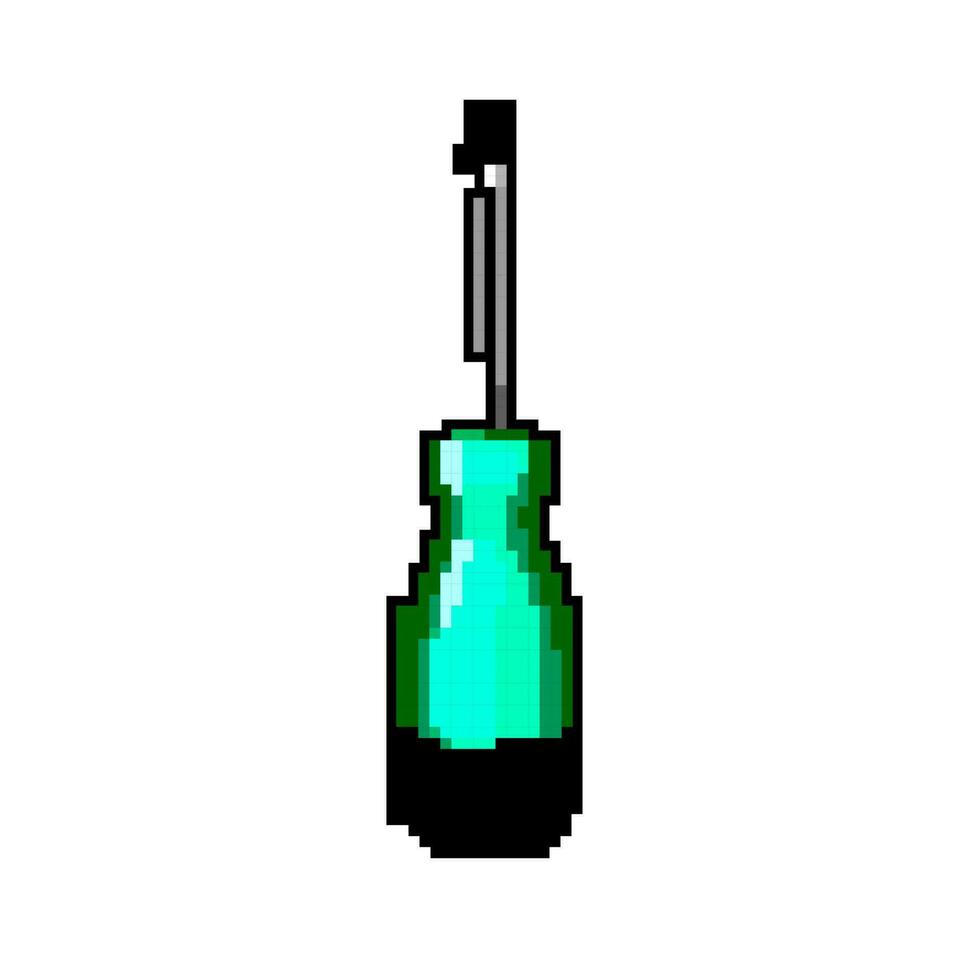 metallo Cacciavite attrezzo gioco pixel arte vettore illustrazione