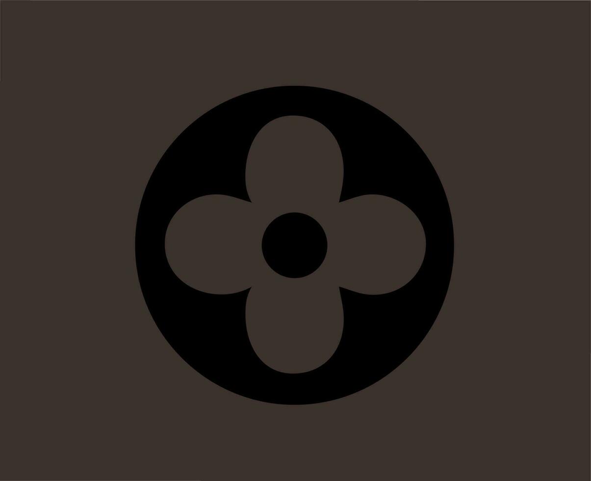 Louis vuitton logo marca nero simbolo design Abiti moda vettore illustrazione con Marrone sfondo