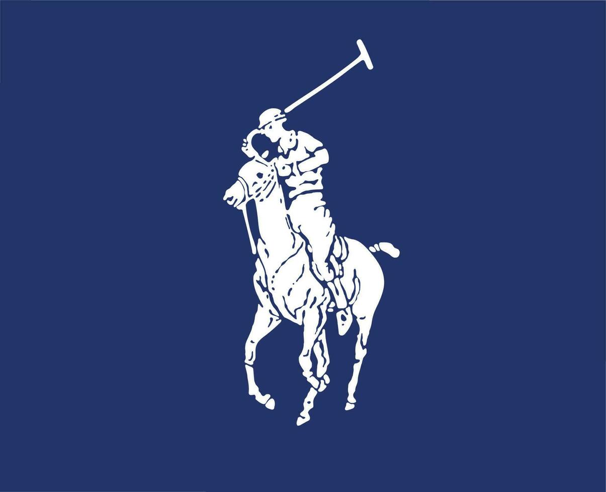 polo marca logo bianca simbolo Abiti design icona astratto vettore illustrazione con blu sfondo