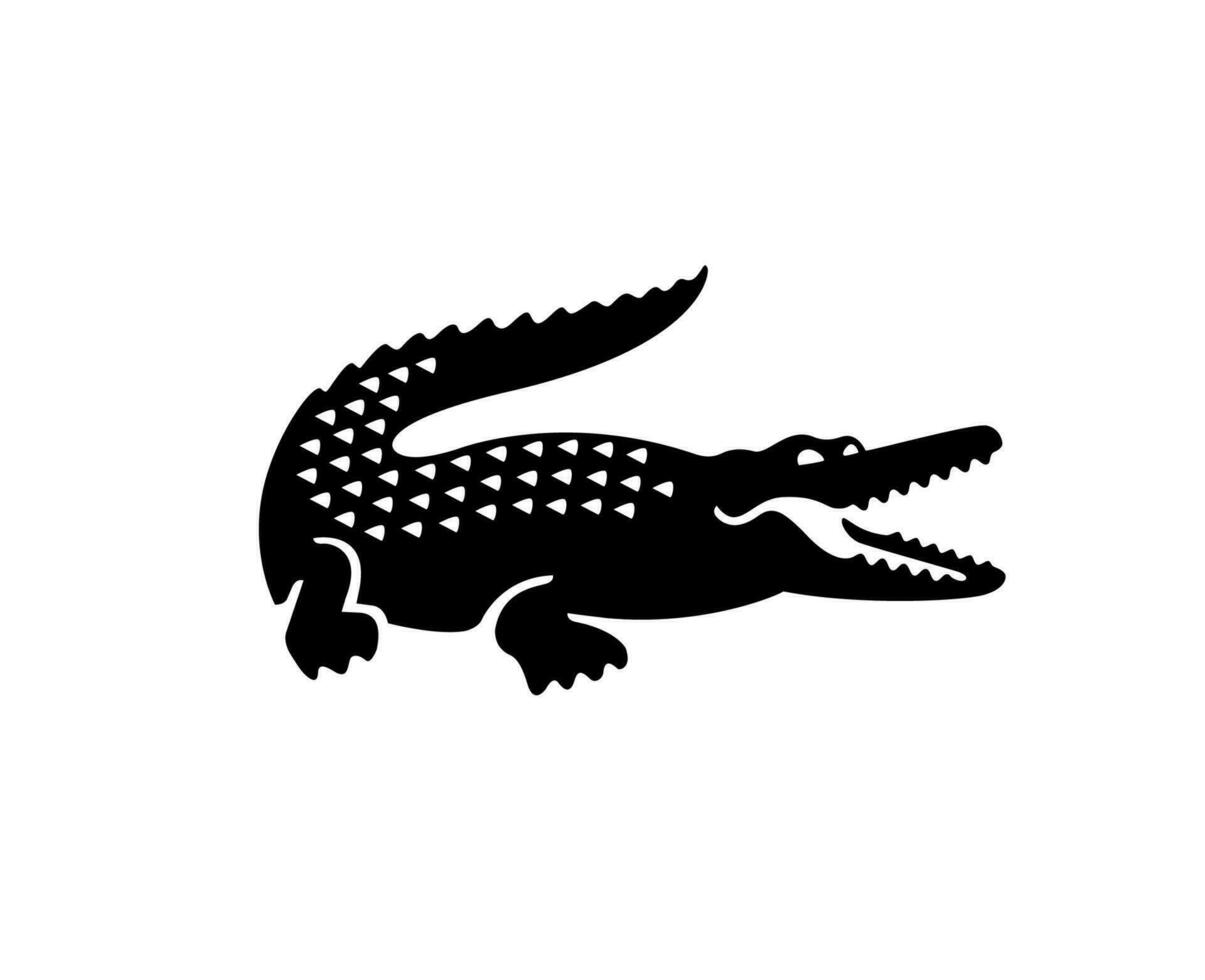 lacoste logo marca simbolo nero design Abiti moda vettore illustrazione