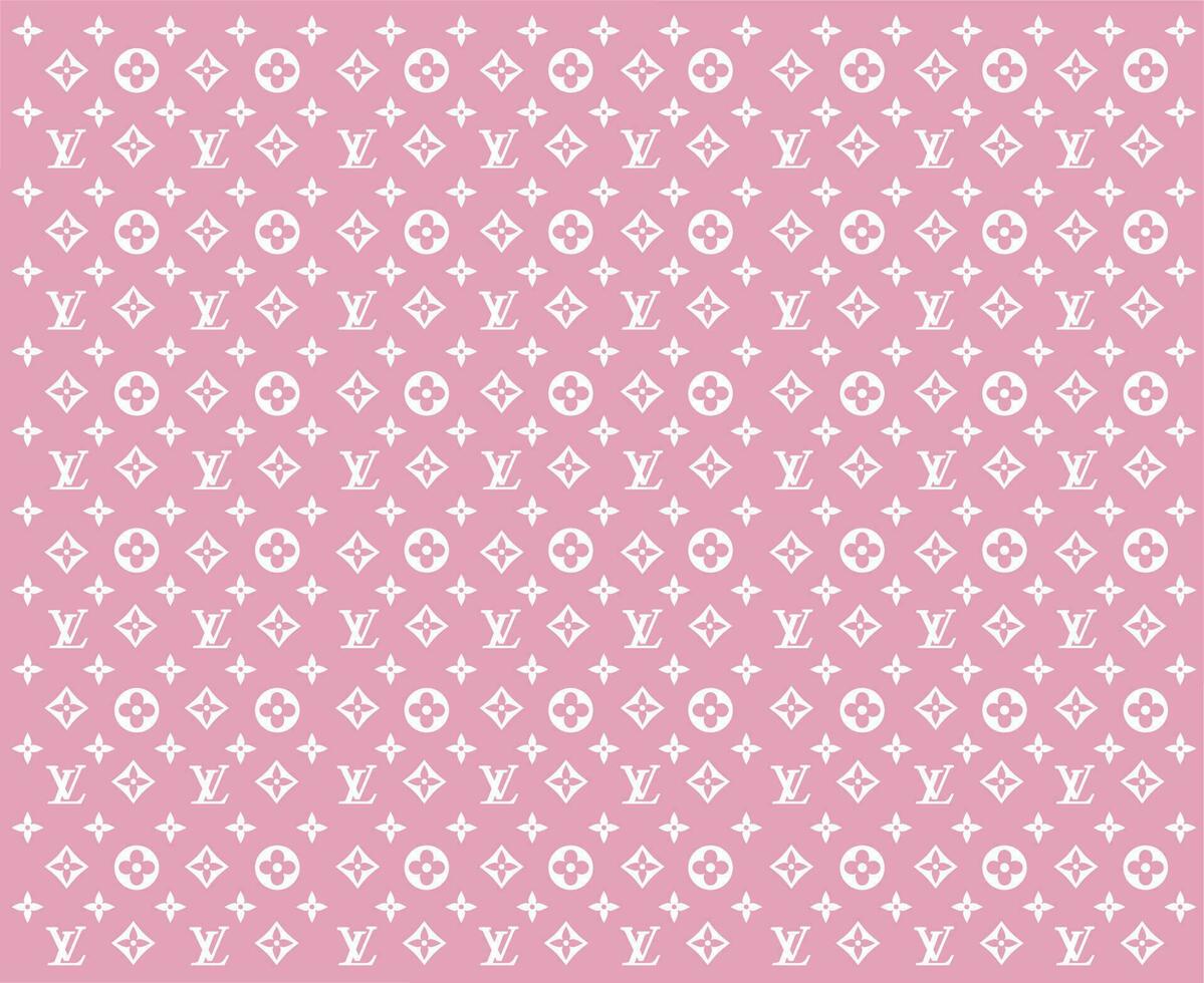 Louis vuitton marca logo sfondo rosa e bianca simbolo design Abiti moda vettore illustrazione