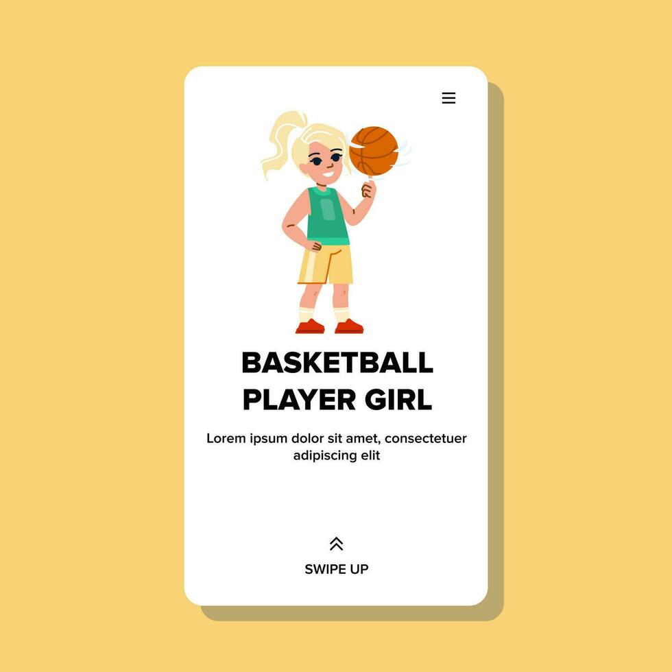 pallacanestro giocatore ragazza vettore