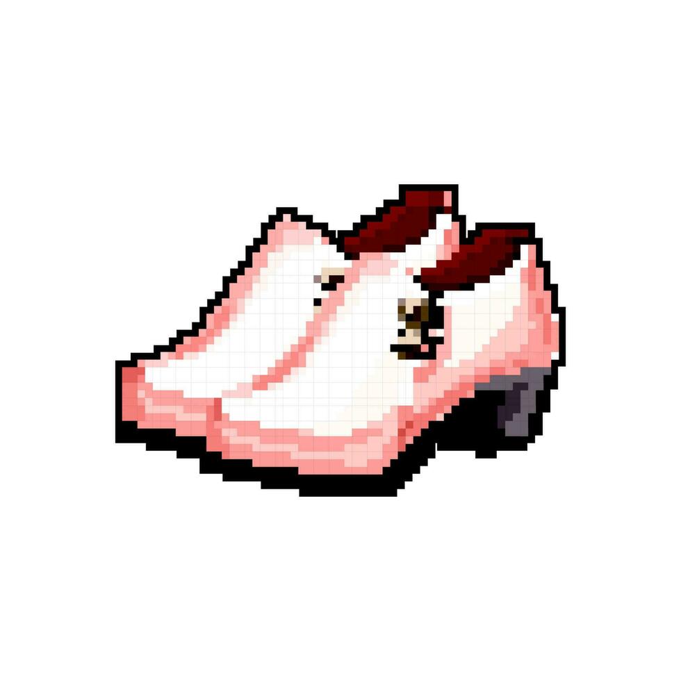 bellezza donna scarpe gioco pixel arte vettore illustrazione