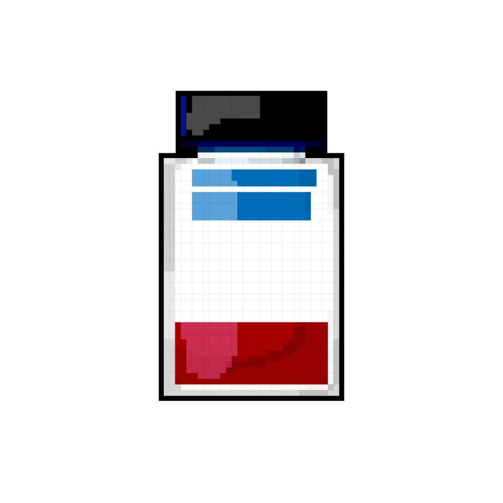 medicina vitamina bottiglia gioco pixel arte vettore illustrazione