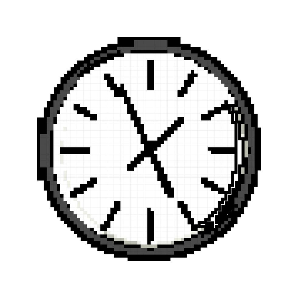 tempo parete orologio gioco pixel arte vettore illustrazione