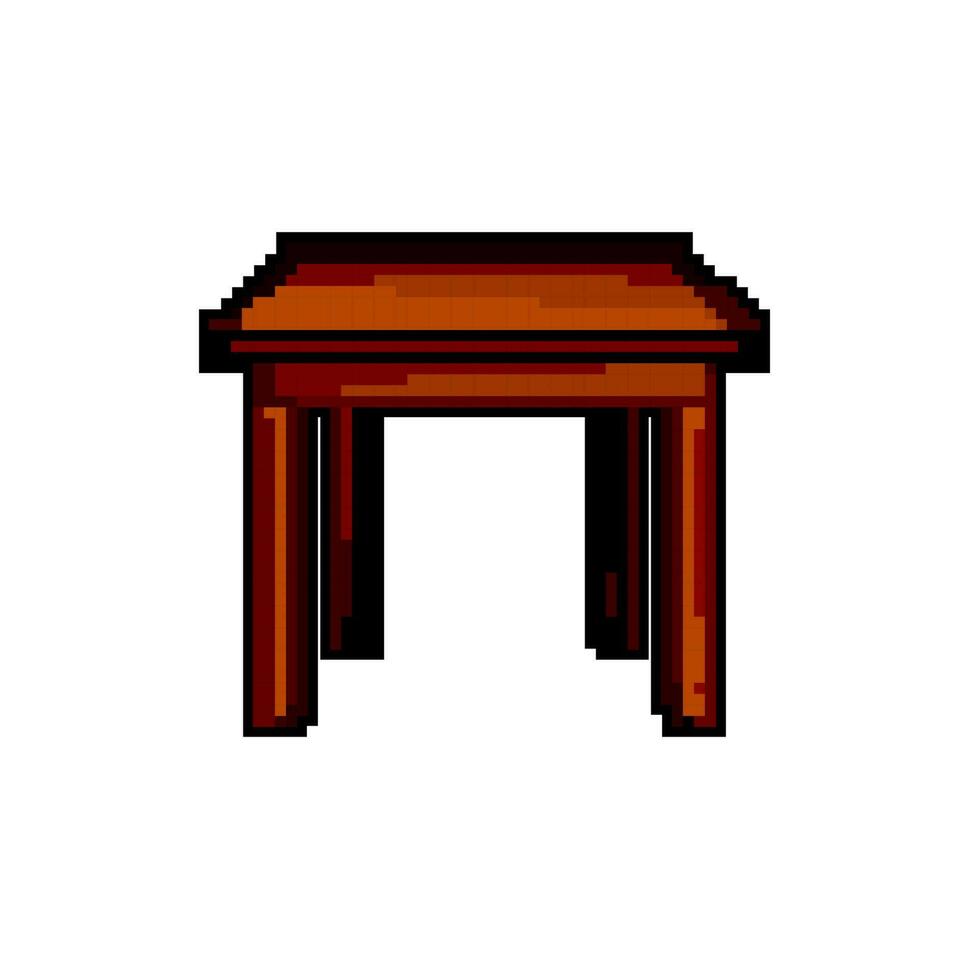moderno tavolo cenare gioco pixel arte vettore illustrazione