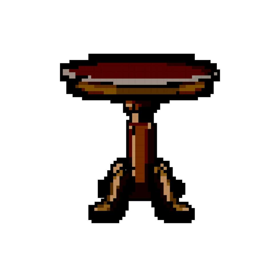 mobilia tavolo cenare gioco pixel arte vettore illustrazione