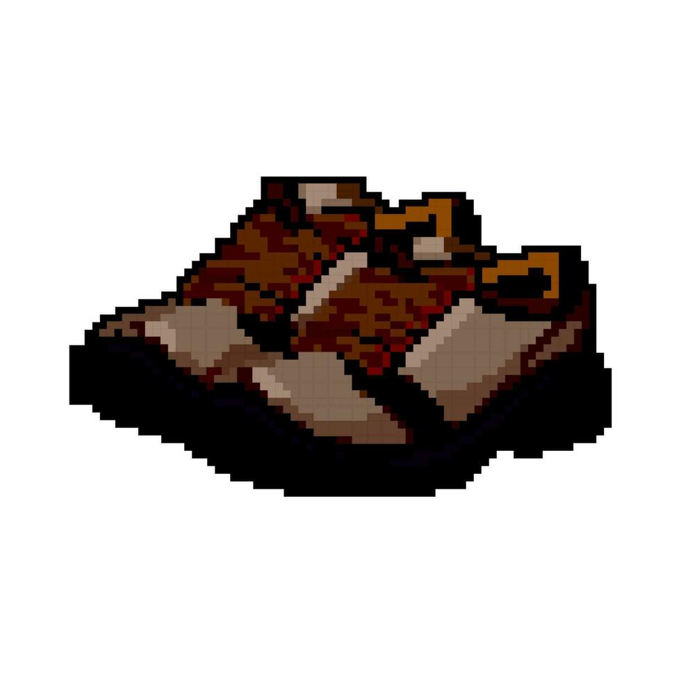 maschio uomo scarpe gioco pixel arte vettore illustrazione