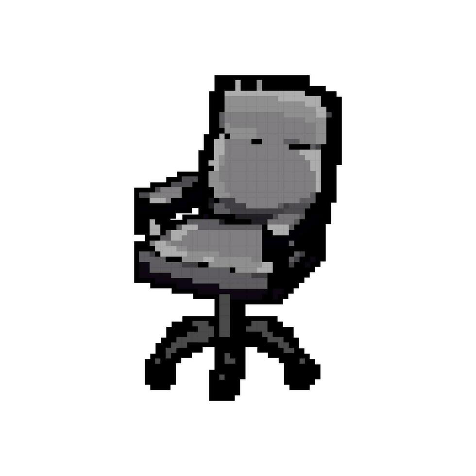 opera ufficio sedia gioco pixel arte vettore illustrazione