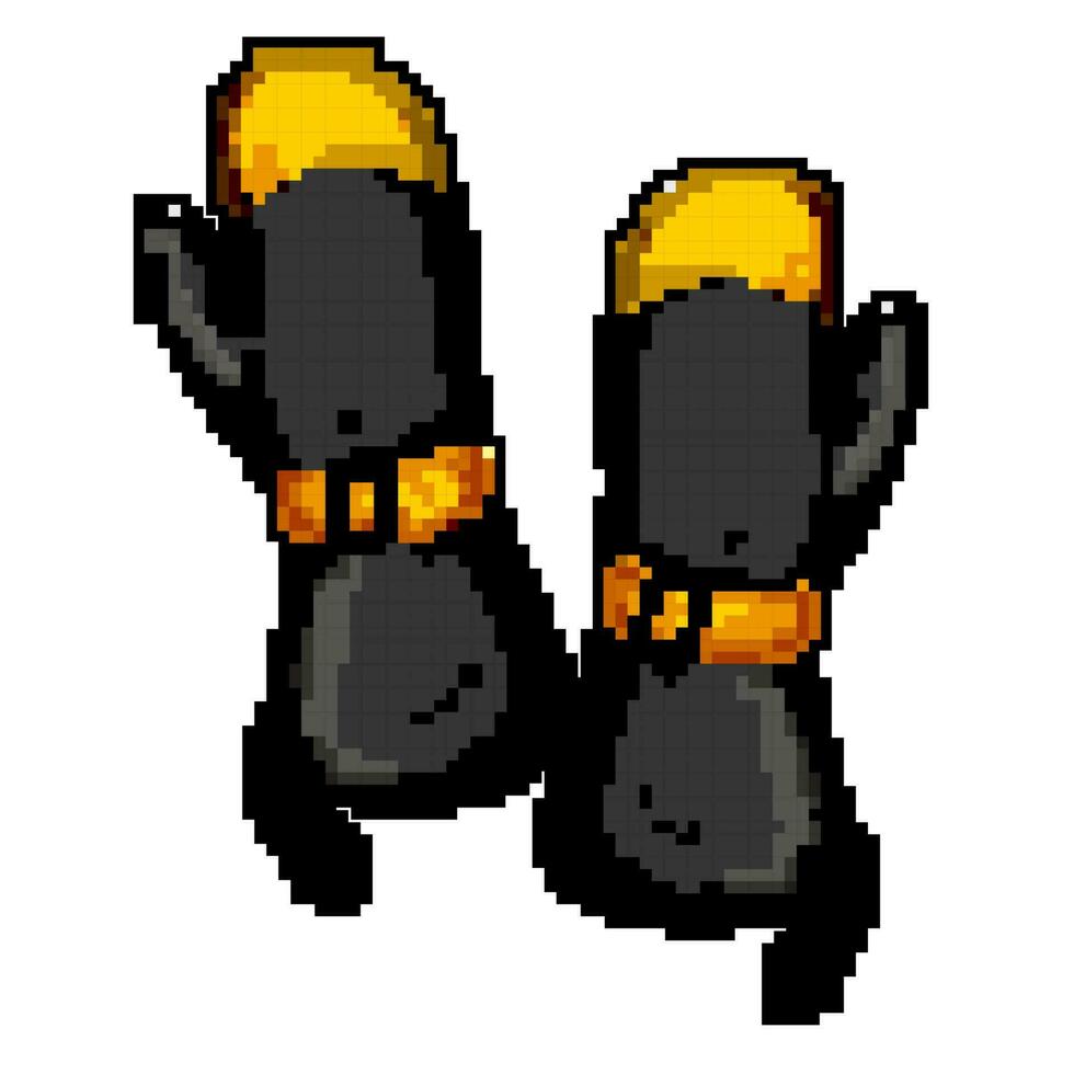 capi di abbigliamento guanti guanti inverno gioco pixel arte vettore illustrazione