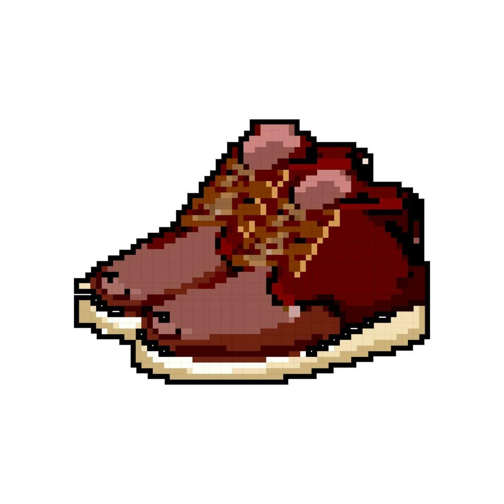 moderno uomo scarpe gioco pixel arte vettore illustrazione