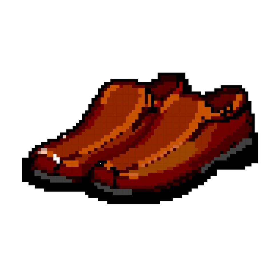 casuale uomo scarpe gioco pixel arte vettore illustrazione