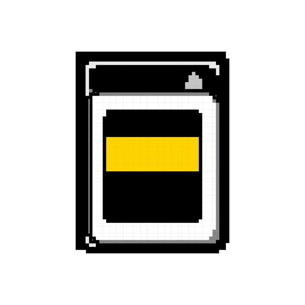 veloce memoria carta gioco pixel arte vettore illustrazione