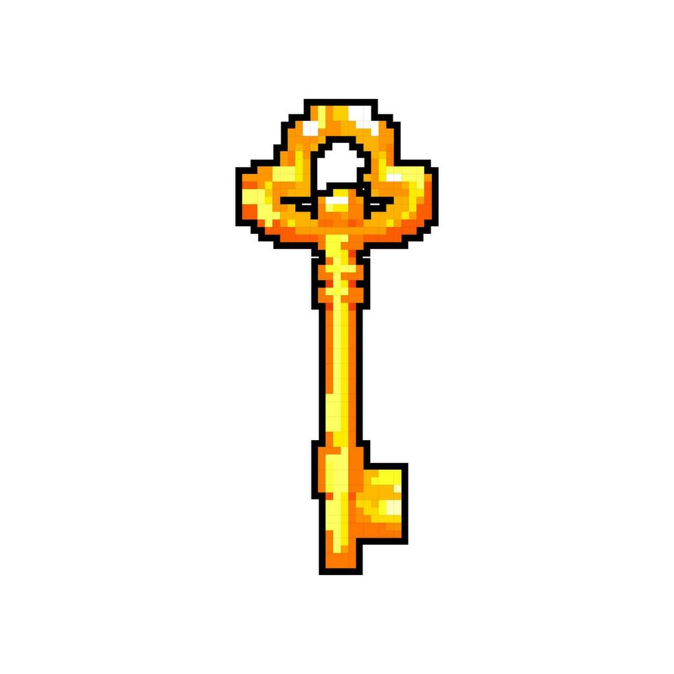 antico chiave Vintage ▾ gioco pixel arte vettore illustrazione