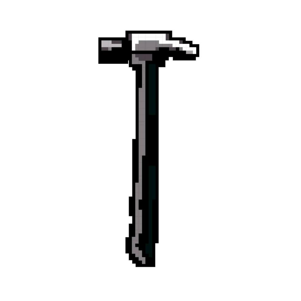 legna martello attrezzo gioco pixel arte vettore illustrazione