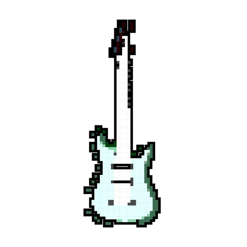 giocare chitarra musica gioco pixel arte vettore illustrazione