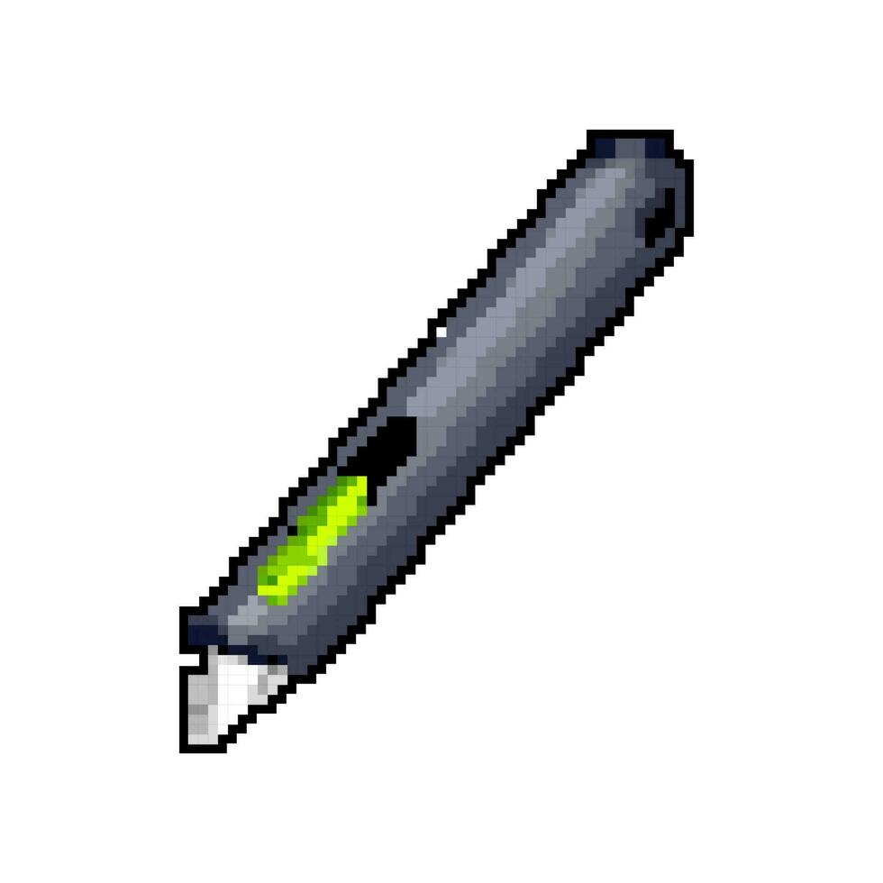 ufficio fresa coltello gioco pixel arte vettore illustrazione