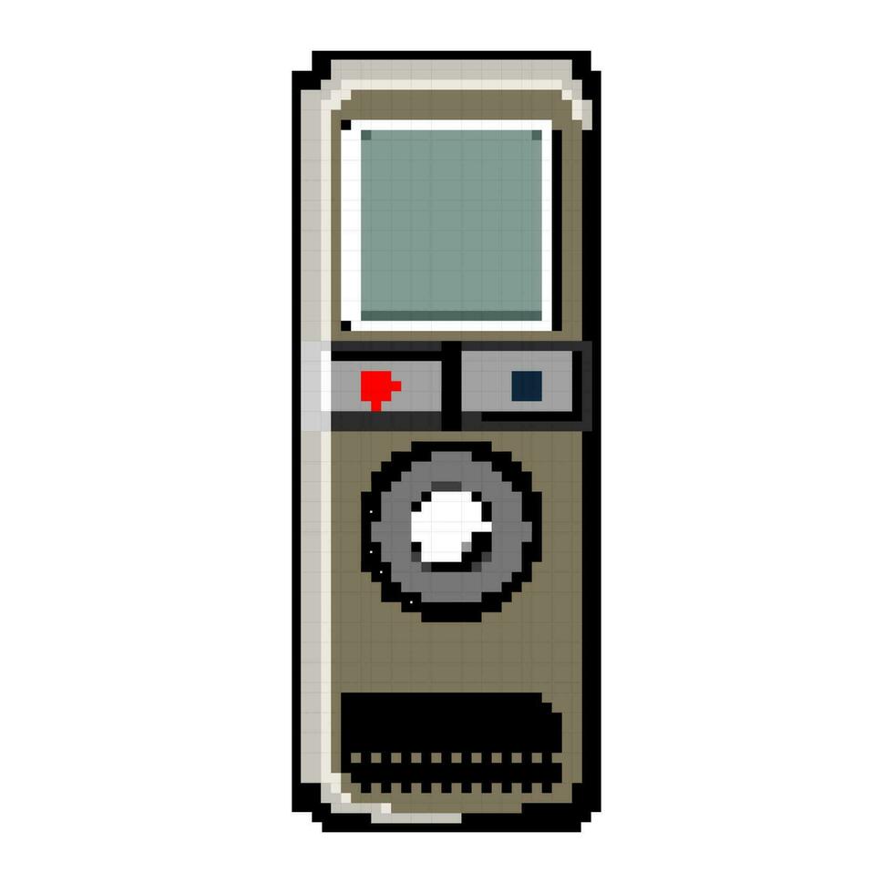 Audio dittafono gioco pixel arte vettore illustrazione