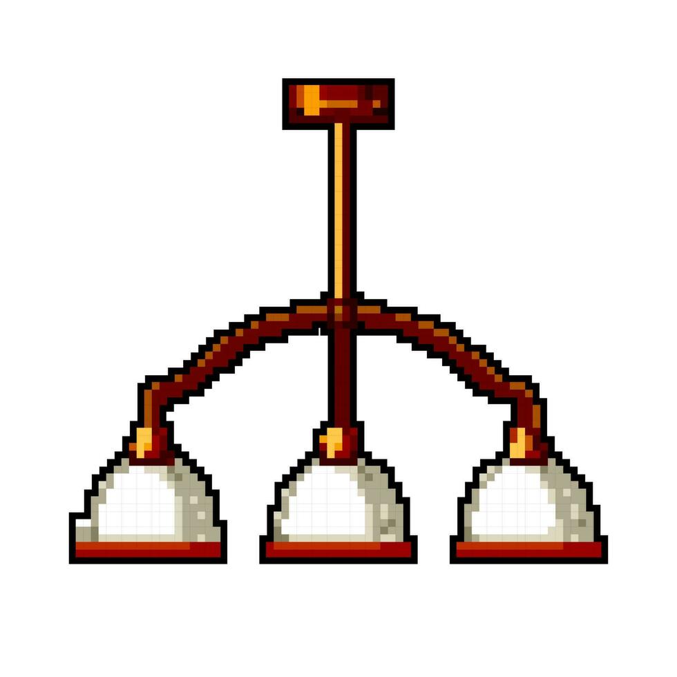 bicchiere lampadario gioco pixel arte vettore illustrazione