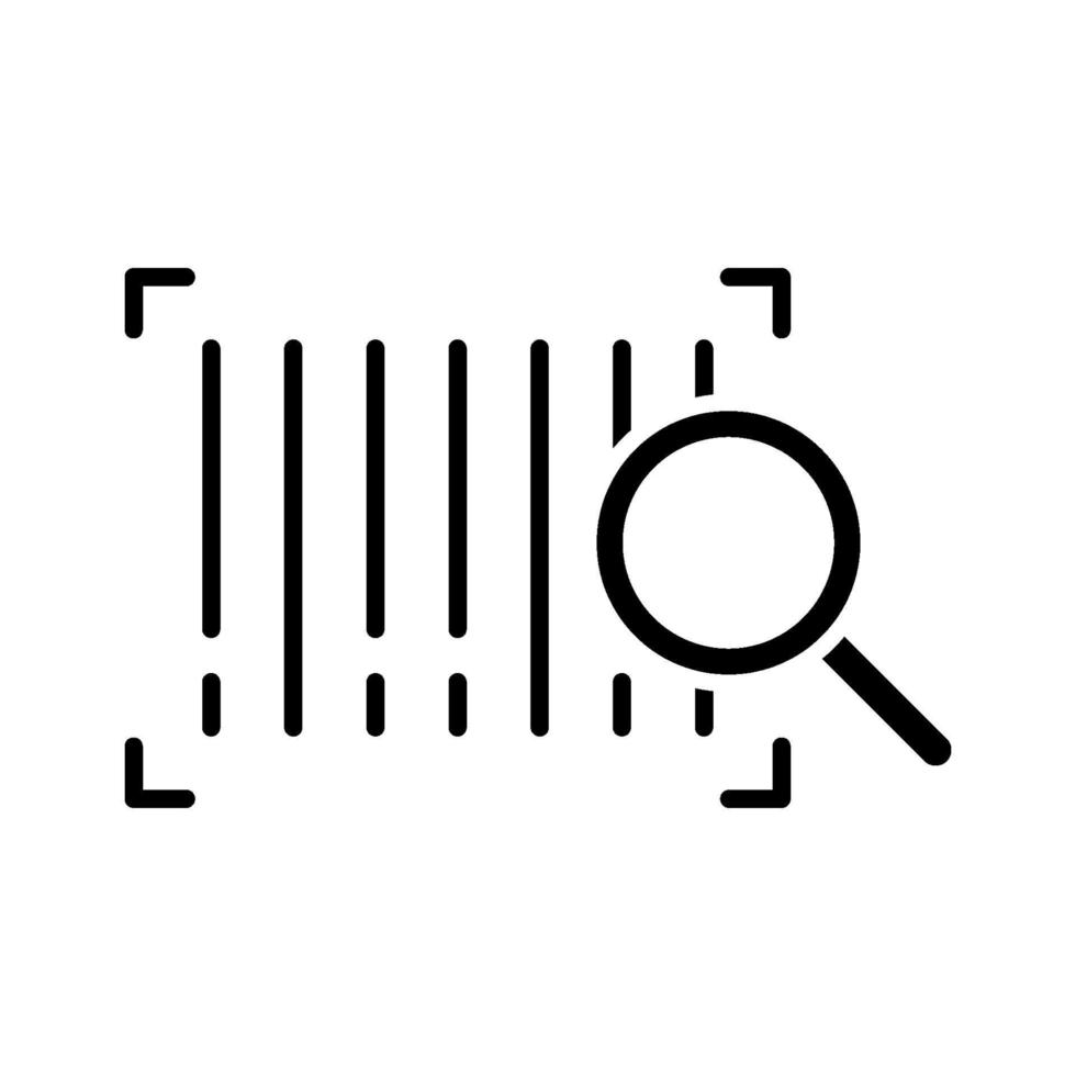 icona di ricerca del codice a barre vettore