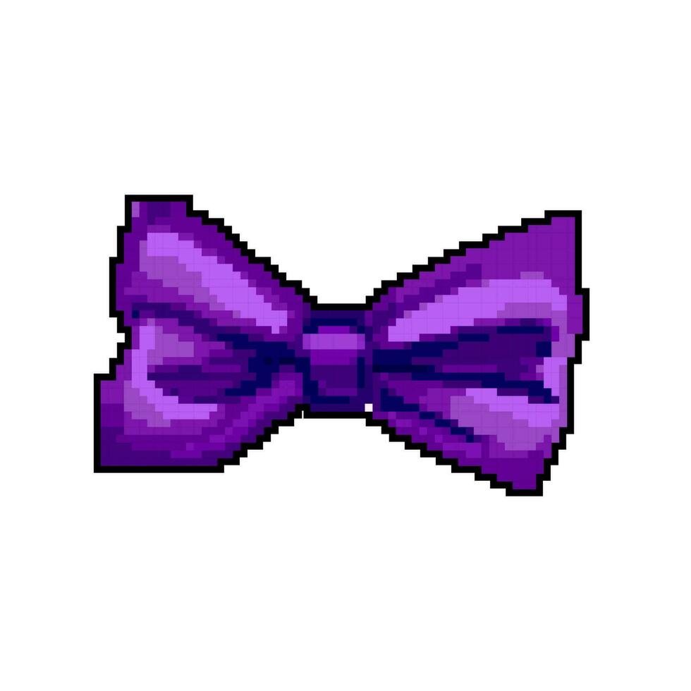 elegante arco cravatta gioco pixel arte vettore illustrazione