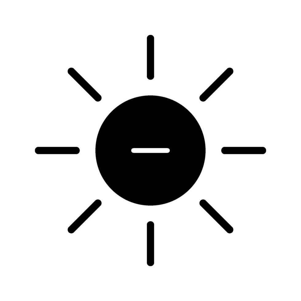 icona di riduzione della luminosità vettore