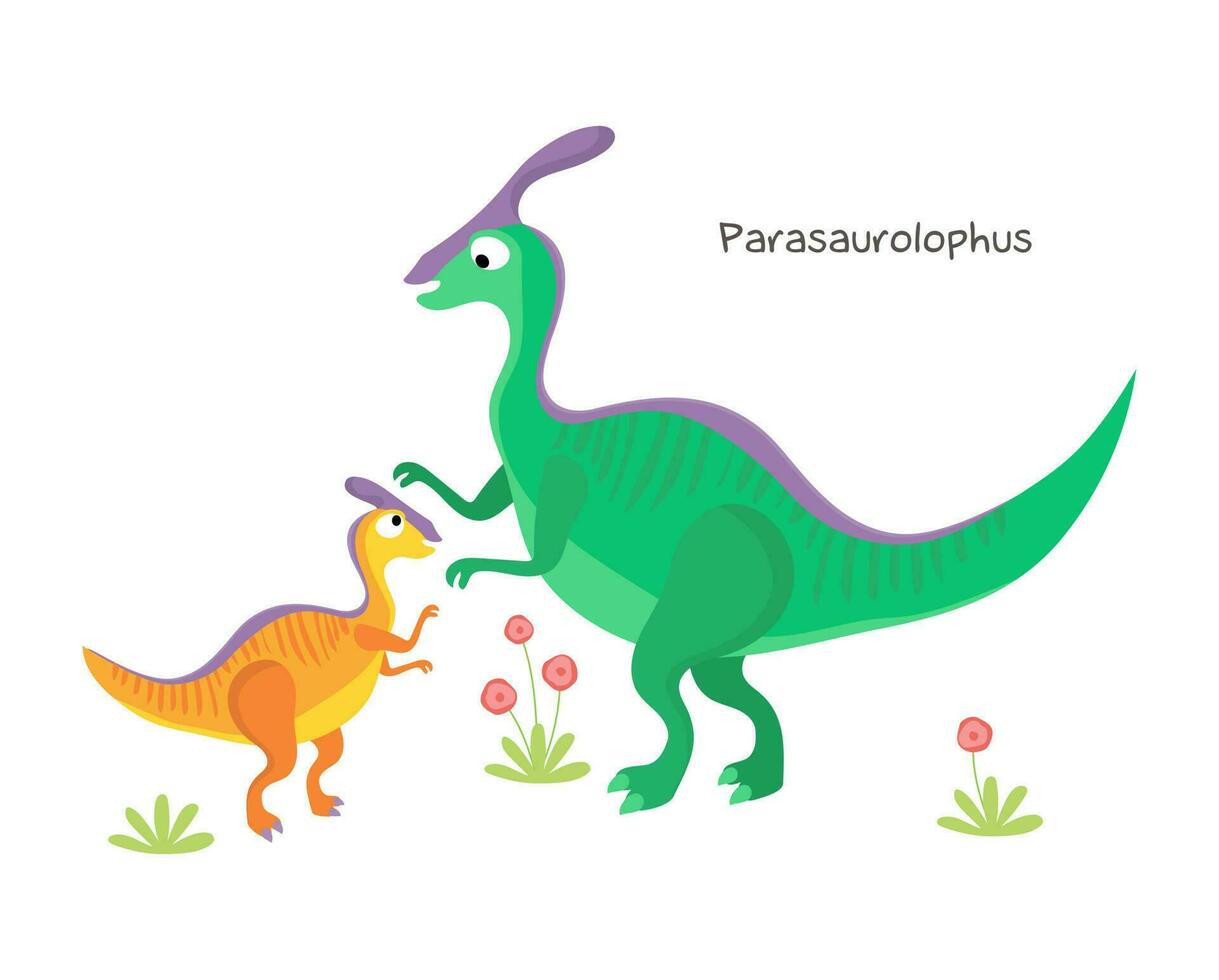 vettore cartone animato dinosauro bambino