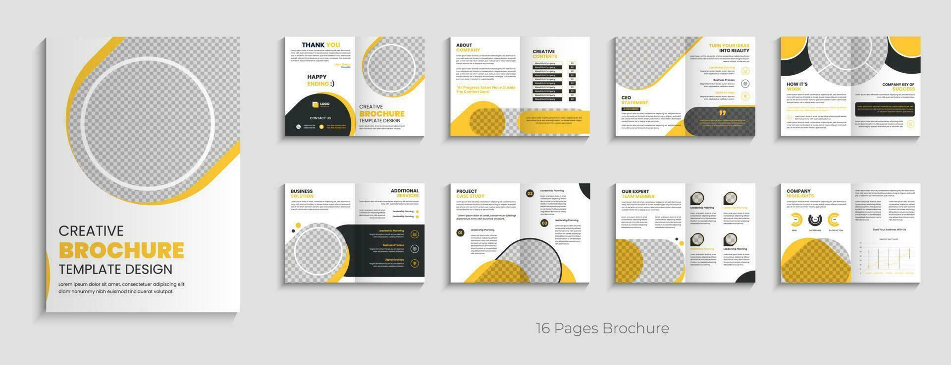 creativo azienda 16 pagina opuscolo design modello vettore