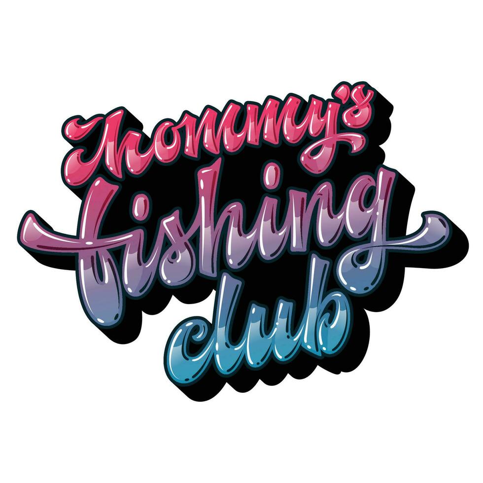 moderno mano disegnato lettering design frase - di mamma pesca club. vettore